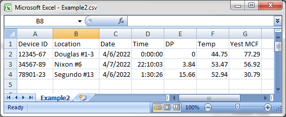 Three Tags per Row — Import File